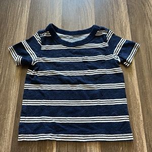 ♥️2/$14♥️ Carter’s Navy Striped Pocket Tee